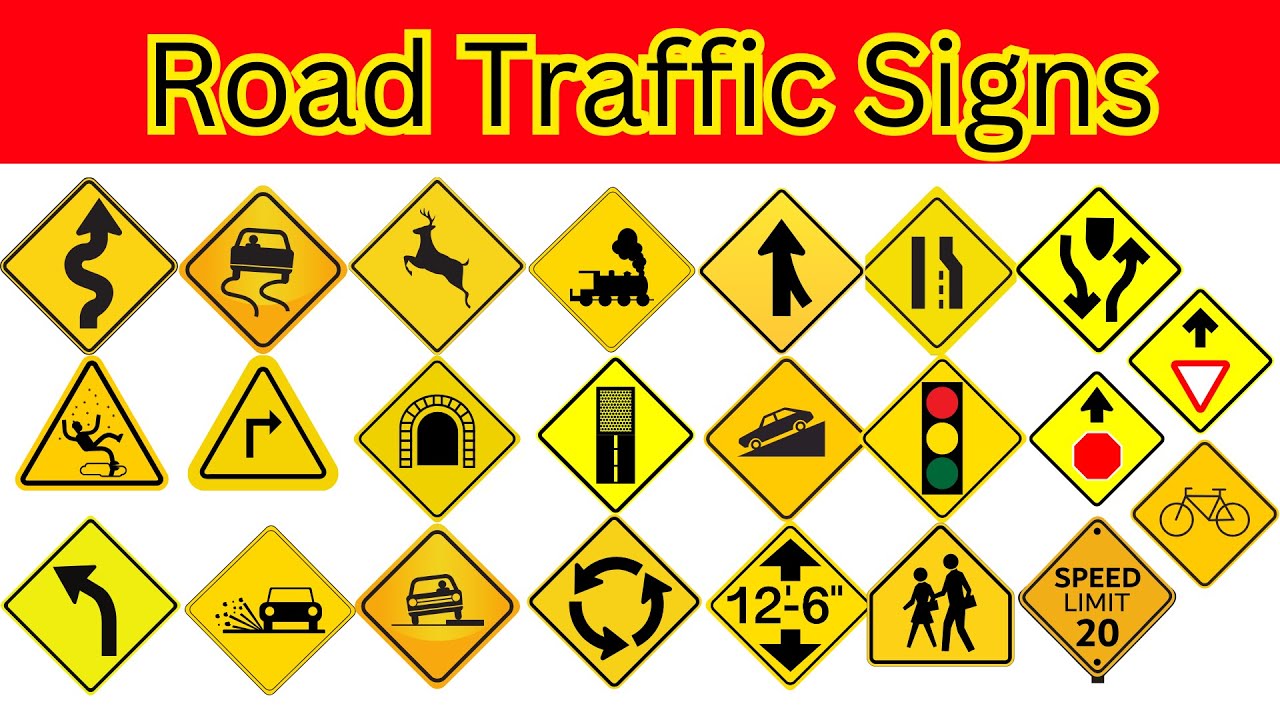 Regulatory Road Signs Traffic Signs English Vocabulary | 40+