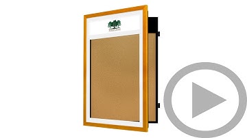 Wood Framed SwingFrame Bulletin Boards with Customizable Message Headers