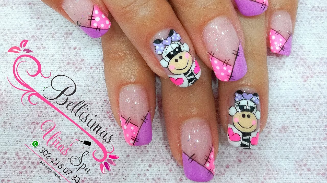 DECORACION paso a paso de uñas con pinturas acrílicas CEBRA Bellisimas  Nails by Maryury Jaramillo - thptnganamst.edu.vn