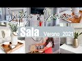 LIMPIEZA Y DECORACION || ideas para decorar tu sala VERANO 2021 || #inspirateconmigo #pilarcardeña