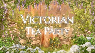 Victorian Spring/Summer ASMR Ambience | Garden Tea Party | Fontaine Sounds, Horses, Nature Sounds