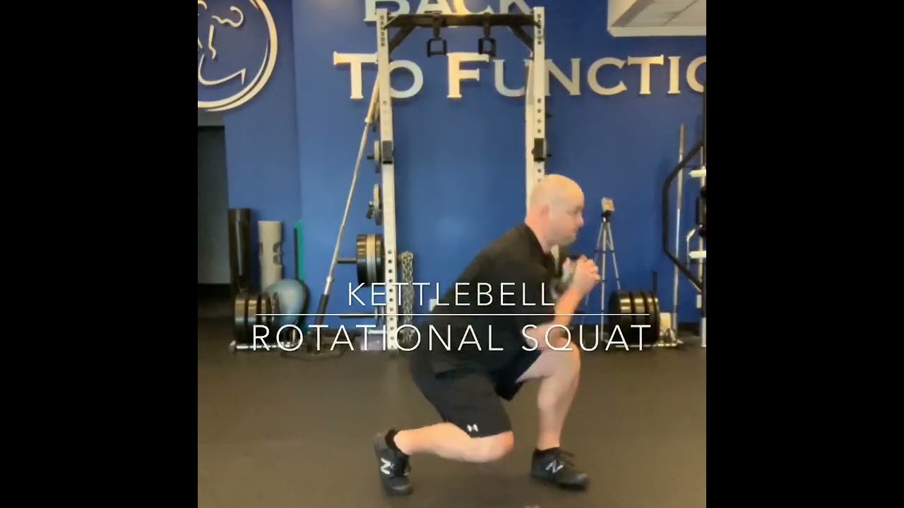 Kettlebell Overhead Rotational Squat
