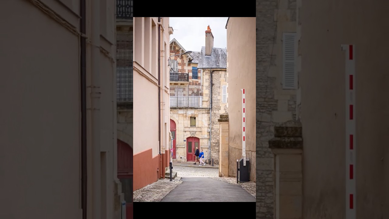 Strolling Through a Cobbled Alley 