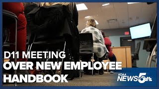 Work session on new employee handbook Wednesday for D-11 board