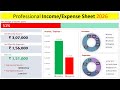 How to create Professional Income &amp; Expense sheet in excel