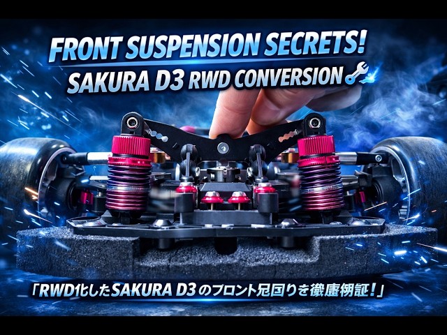 SAKURA d3改　フルオプ　RWD SAKURA D3 RWD Conversion: Front Bump & Rebound Setup Secrets