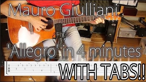 Learn an impressive classical song in 4 minutes (tabs+chords): Allegro by Mauro Giuliani