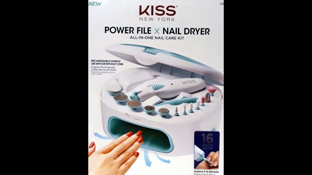 Kiss Nails Power File X Nail Dryer, All-In-One Nail Care Kit, White :  Amazon.ca: Beauty & Personal Care