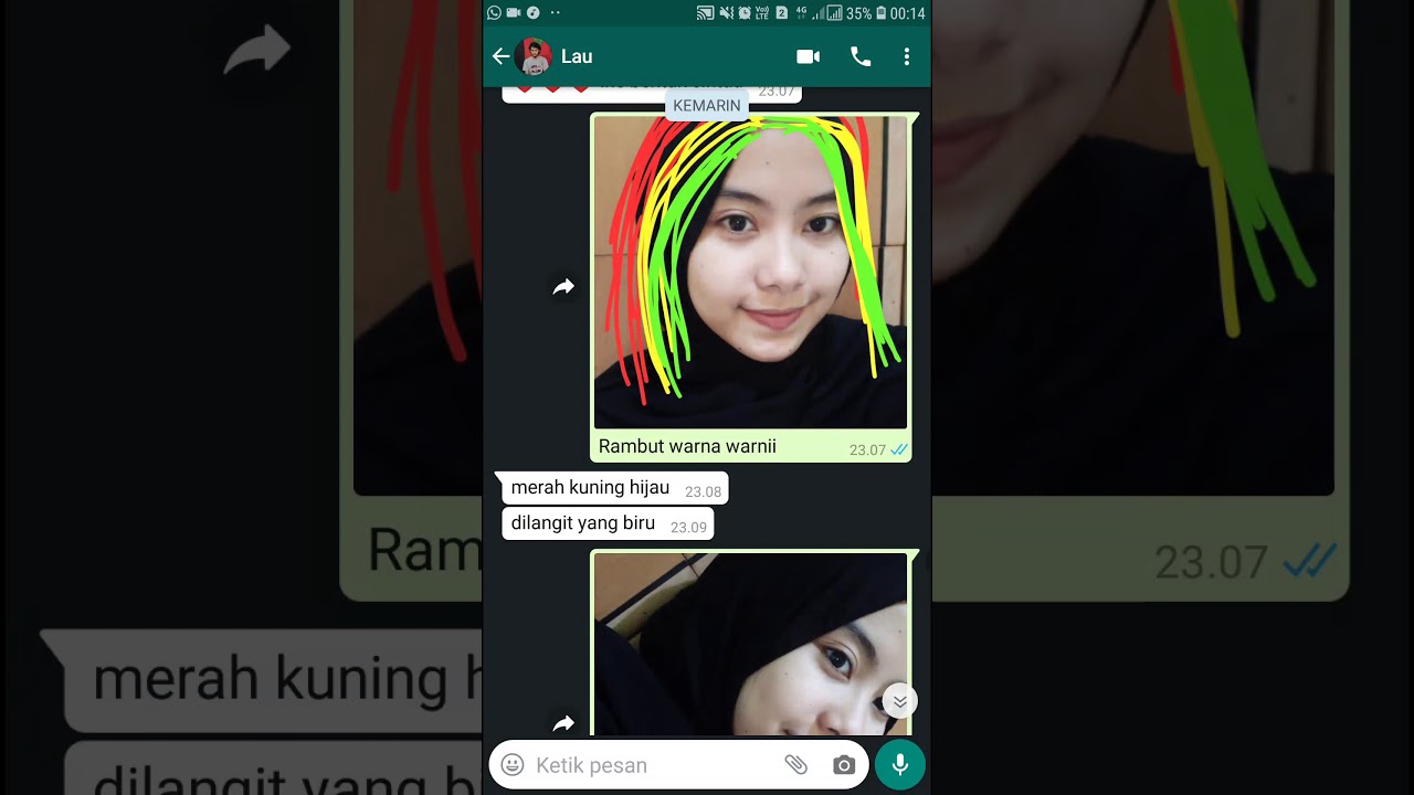  Rambut warna warni bagai gulali  Bentuk cinta dirumahaja 