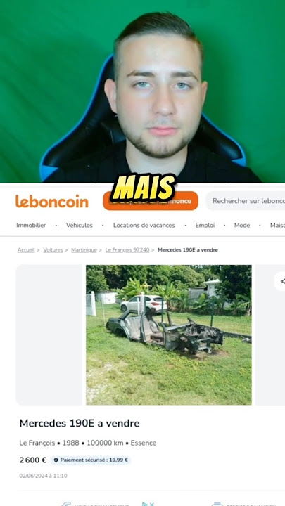 Le squelette à vendre 🤣 !! #mercedes #voiture #leboncoin