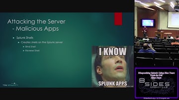 BSides Nashville 2017 Red03 Weaponizing Splunk Using Blue Team Tools for Evil Ryan Hays