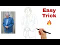 Dr apj abdul kalam drawing full tutorial  how to draw dr abdul kalam 