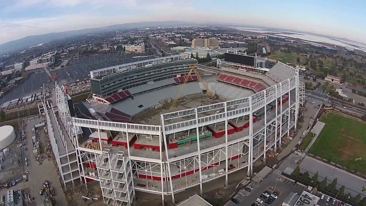 Aerial view video of Levi's Stadium - Niners Nation