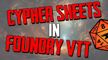 Cypher System Character Sheets in Foundry VTT