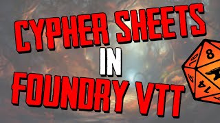 Cypher System Character Sheets in Foundry VTT