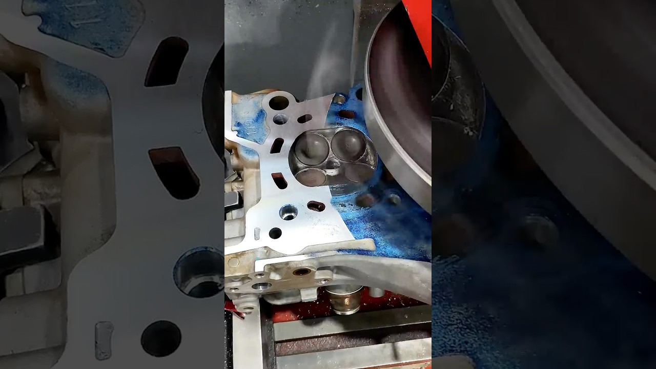 Most Warped Honda 16V Cylinder Head We’ve Ever Seen — Satisfying Fix! #shorts #honda #machineshop