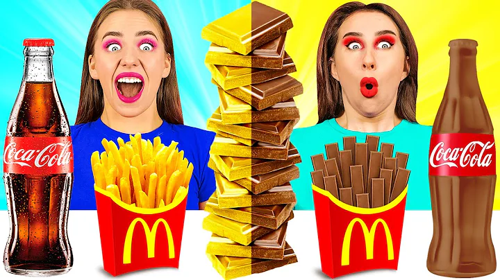 Real Food vs Chocolate Food Challenge #3 by HAHANOM Challenge