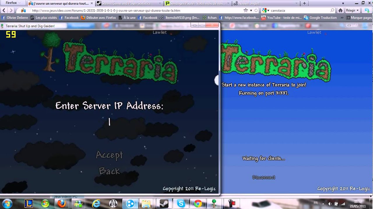 Tuto Terraria - Créer et rejoindre son propre serveur Hamachi - YouTube