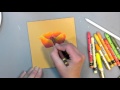 How to Paint a Poppy with watercolor crayons tutorial