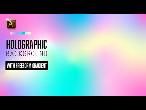 HOW TO DRAW A HOLOGRAPHIC BACKGROUND. ADOBE ILLUSTRATOR TUTORIAL