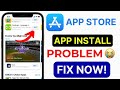 iPhone App Store Not Installing Apps ❌ | App Download Stuck Fix ⚡ | App Store Error Solution 🔥