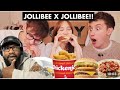 Jollibee Tries The Whole Jollibee Menu For The First Time | REACTION