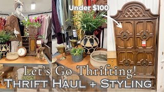 THRIFT WITH ME 2024/THRIFTED HOME DECOR HAUL + HOW TO STYLE THRIFTED HOME DECOR/THRIFT STORE FINDS