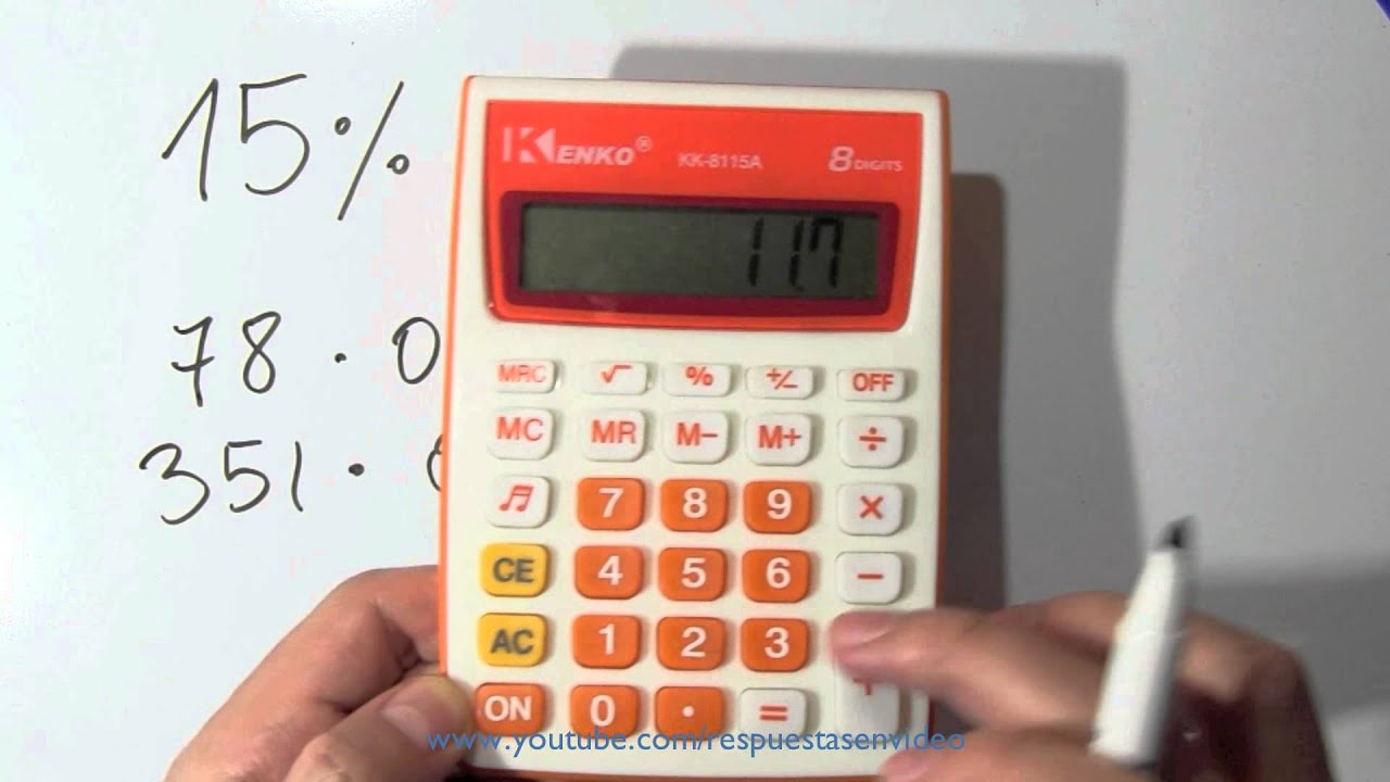 Cómo calcular el 15 por ciento - Sacar Porcentajes de un número o cantidad  - YouTube