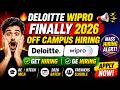 🔥Deloitte Wipro Finally 2026 Off Campus Hiring | GET &amp; GE Hiring | BE BTECH MCA | Off-Campus Hiring