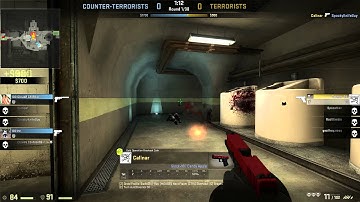 CSGO 1v5 pistol round ace.