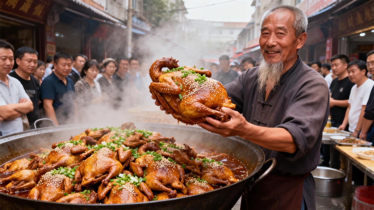 河南酒仙大爷卖椒麻鸡，月收入百万，400只三小时都不够卖！【好食勇哥】