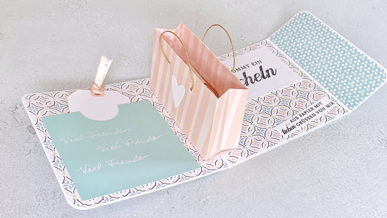 Tutorial Karte mit Pop-Up-Shopping-Bag