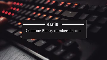 How to generate Binary Numbers using "bitset" in c++|Most Asked Questions