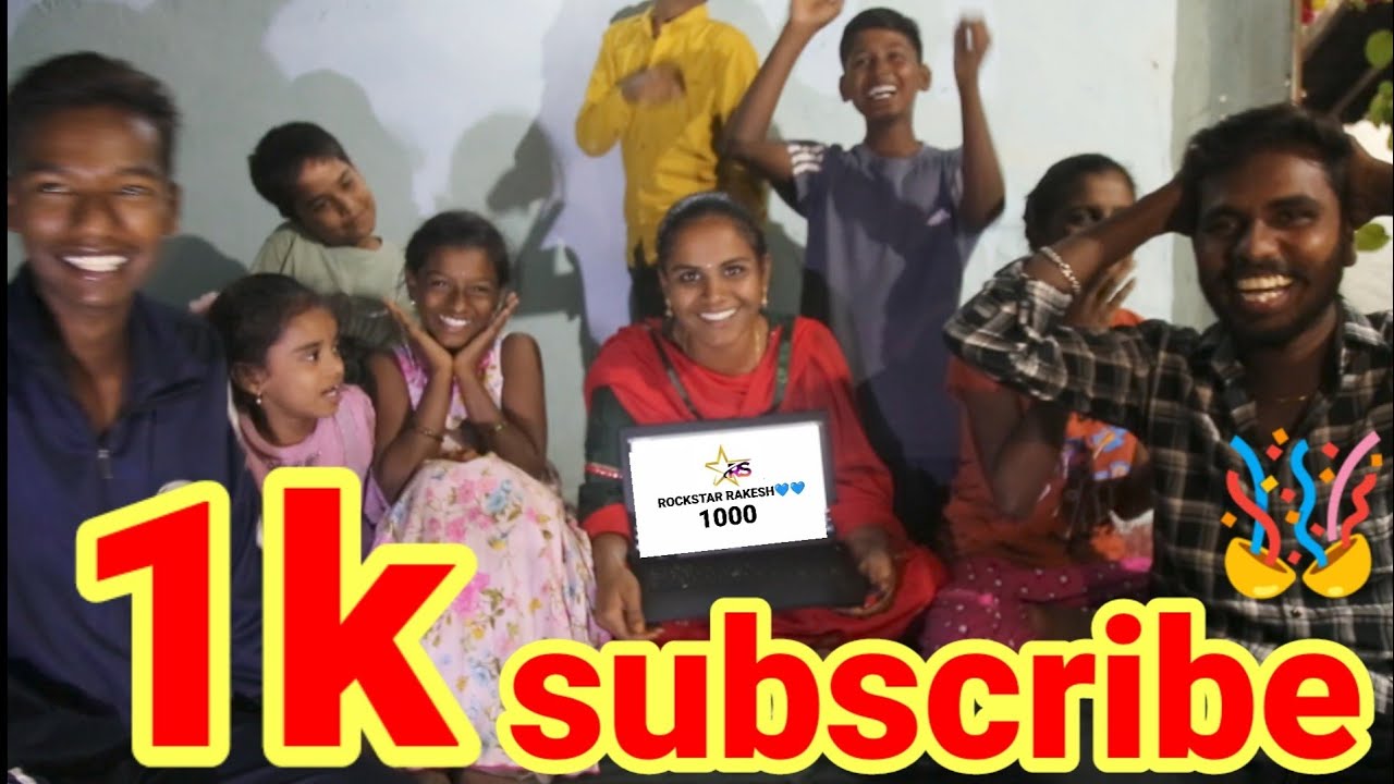 1K subscribe celebrations🎉🎊🎊🎊 with Rockstar Rakesh YouTube channel