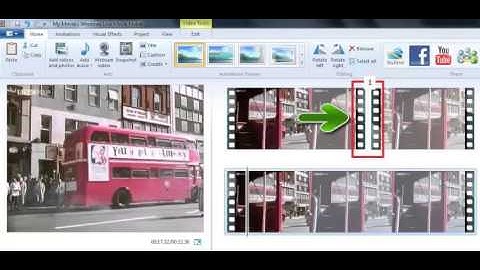 Editing a video in Windows Live Movie Maker