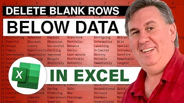 Excel - How To Delete Blank Rows At Bottom Of Excel - Episode 2436
