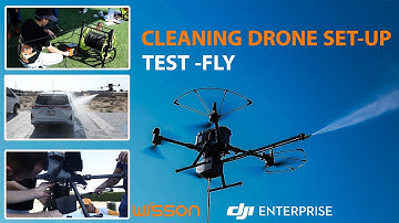 DJI Matrice 350 RTK Drone Cleaning Setup with Wisson AP3-P3 Payload for Powerful Aerial Cleaning