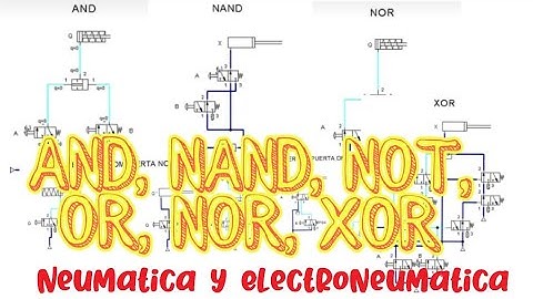 Compuertas logicas en FuidSIM / AND, NAND, NOT, OR, NOR, XOR / Neumatica y Electroneumatica