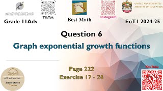 Graphing exponential functions | Q6 P2 | 11A | EoT1 |
