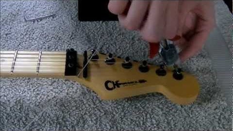 How to restring a Floyd Rose guitar part 2