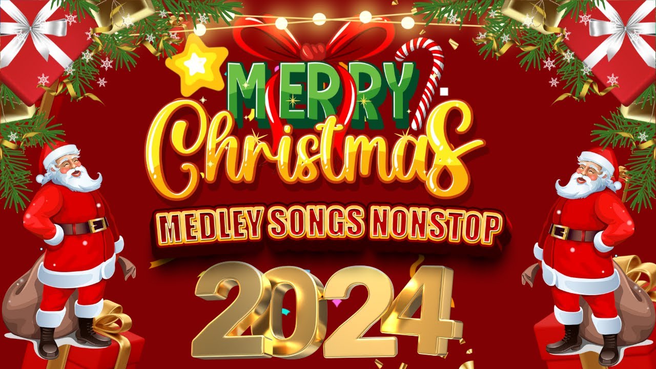 Christmas Songs with Lyrics Non Stop Medley 2023 2024 🎄 Top 100 Best