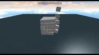 (HD) ROBLOX: 5x5x5 Cube Drop Physics  DESTRUCTION