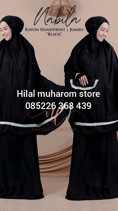 Mukena Hitam Model Baru