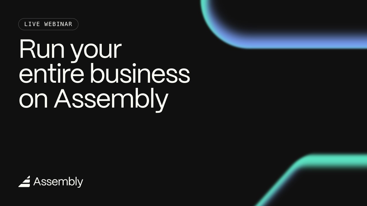 Webinar: How to run your entire business on Assembly - YouTube