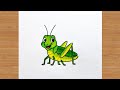 How To Draw A Grasshopper 🦗 Easy | Step-By-Step Drawing Tutorial | Art Tutorial | Art Is My Soul🤗