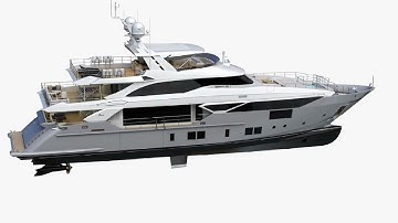 Luxury Motor Yacht Benetti BF125 3D model