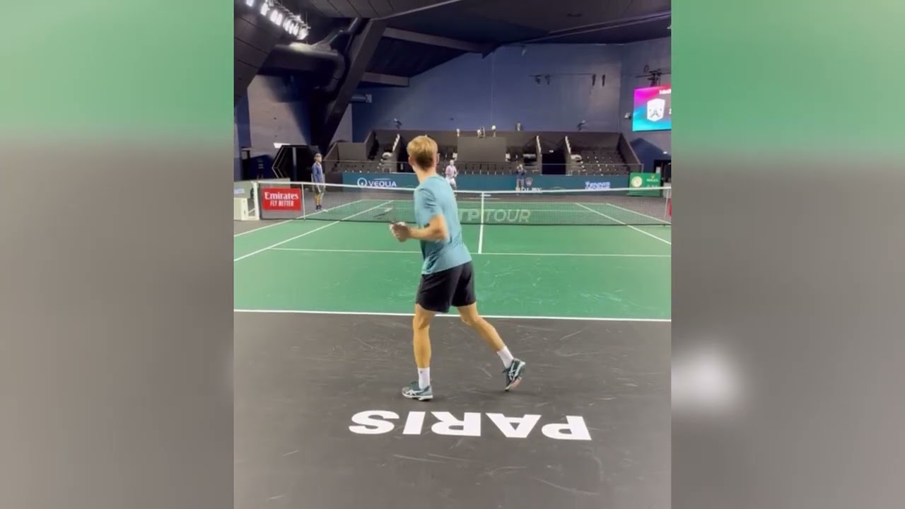 Rafael Nadal & David Goffin Practice Rolex Paris Masters 2022