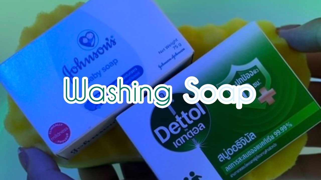 Washing JOHNSON Dettol Soap🧼#soapasmr #soaplove #washingsoap #Mon_eymy_Asmr 