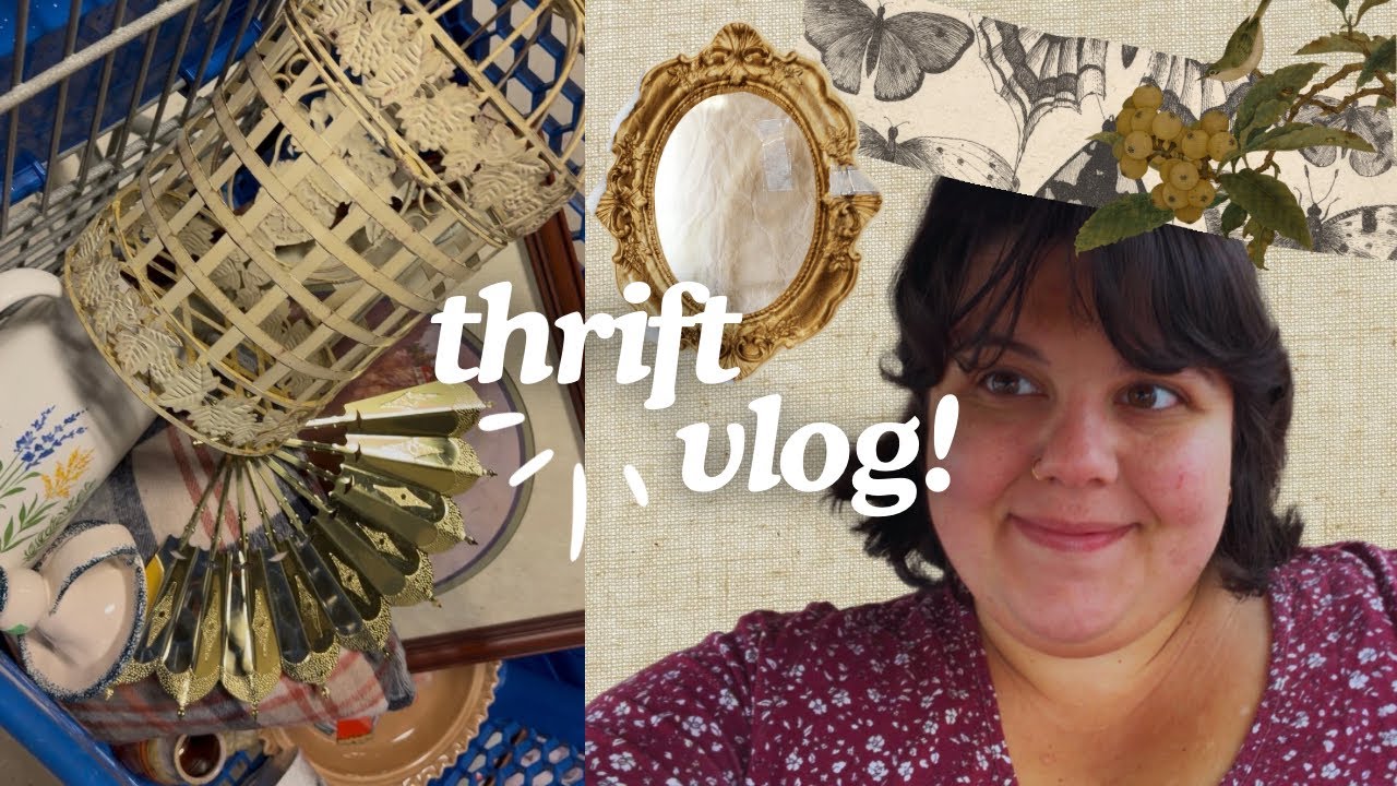 THRIFT WITH ME for my new vintage booth! | Dark Academia + Cottagecore