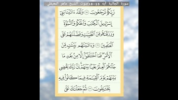 سورة الجاثية آيه 15-18 صوت الشيخ ماهر المعيقلي